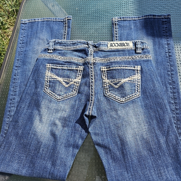 Rock And Roll Embroidered Riding Jeans - Picture 1 of 7